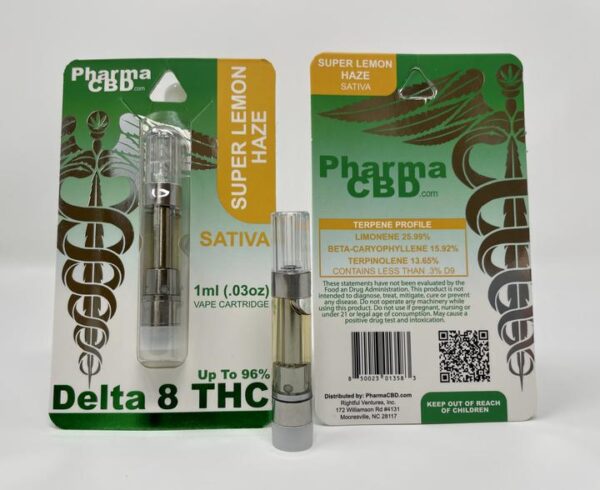 PharmaCBD Delta-8 Vape Cart Super Lemon Haze