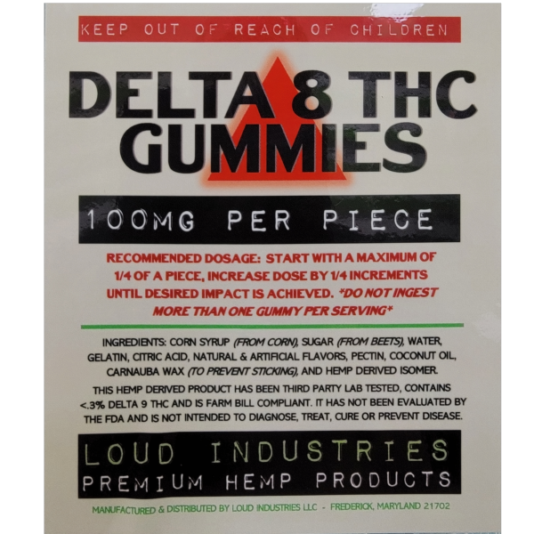 Loud Delta-8 100mg Gummies
