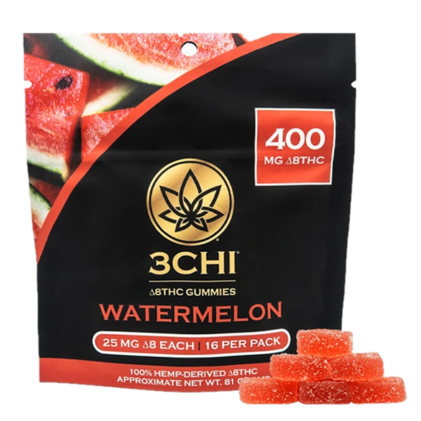 3Chi Delta-8 25mg Watermelon 16 Pack 400mg