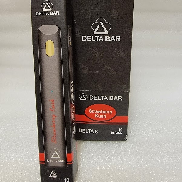 Delta Bar Delta-8 Disposable Vape 1gr Strawberry Kush