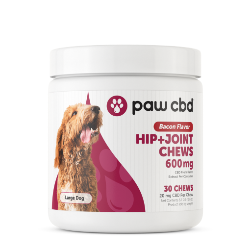 paw cbd Hip + Joint Chews for Dogs Bacon 600mg