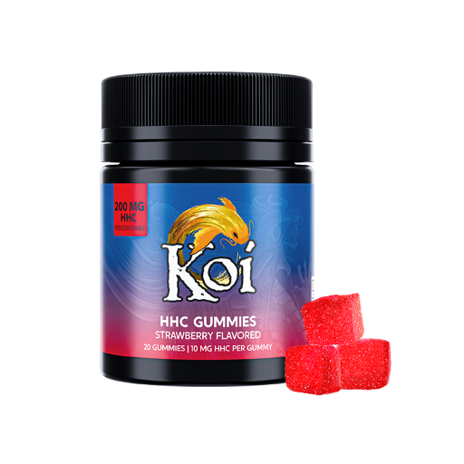 KOI HHC Gummies Strawberry 10mg 20 Count Jar