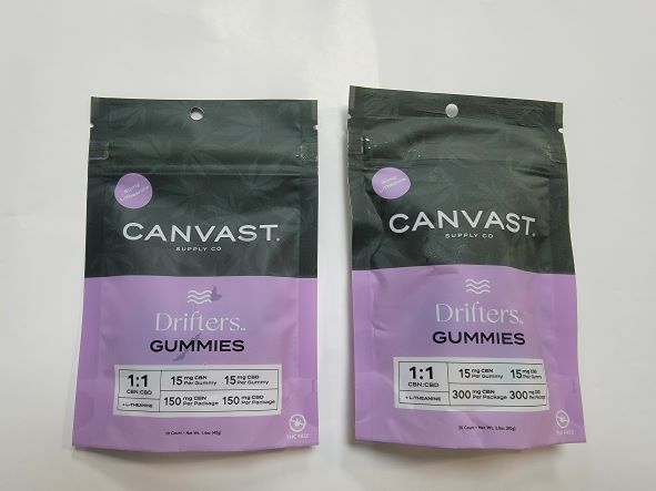 Canvast Drifters CBN Gummies 10 & 20 Count Bags