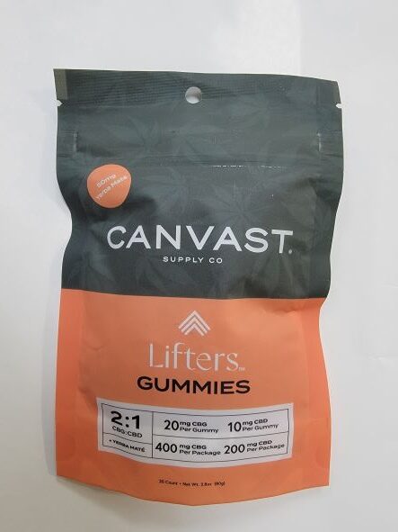 Canvast Lifters CBG CBD Gummies 20 Count Bag