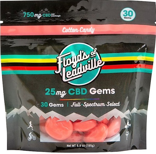 Floyd's of Leadville 25mg CBD Gems Cotton Candy