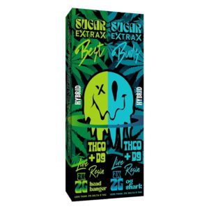 Sugar Extrax Best Buds Hybrid THCO & D9 Disposable strains that have the perfect blend of Live Resin THC-O + Delta 9 THC along with delicious tasting terpenes.